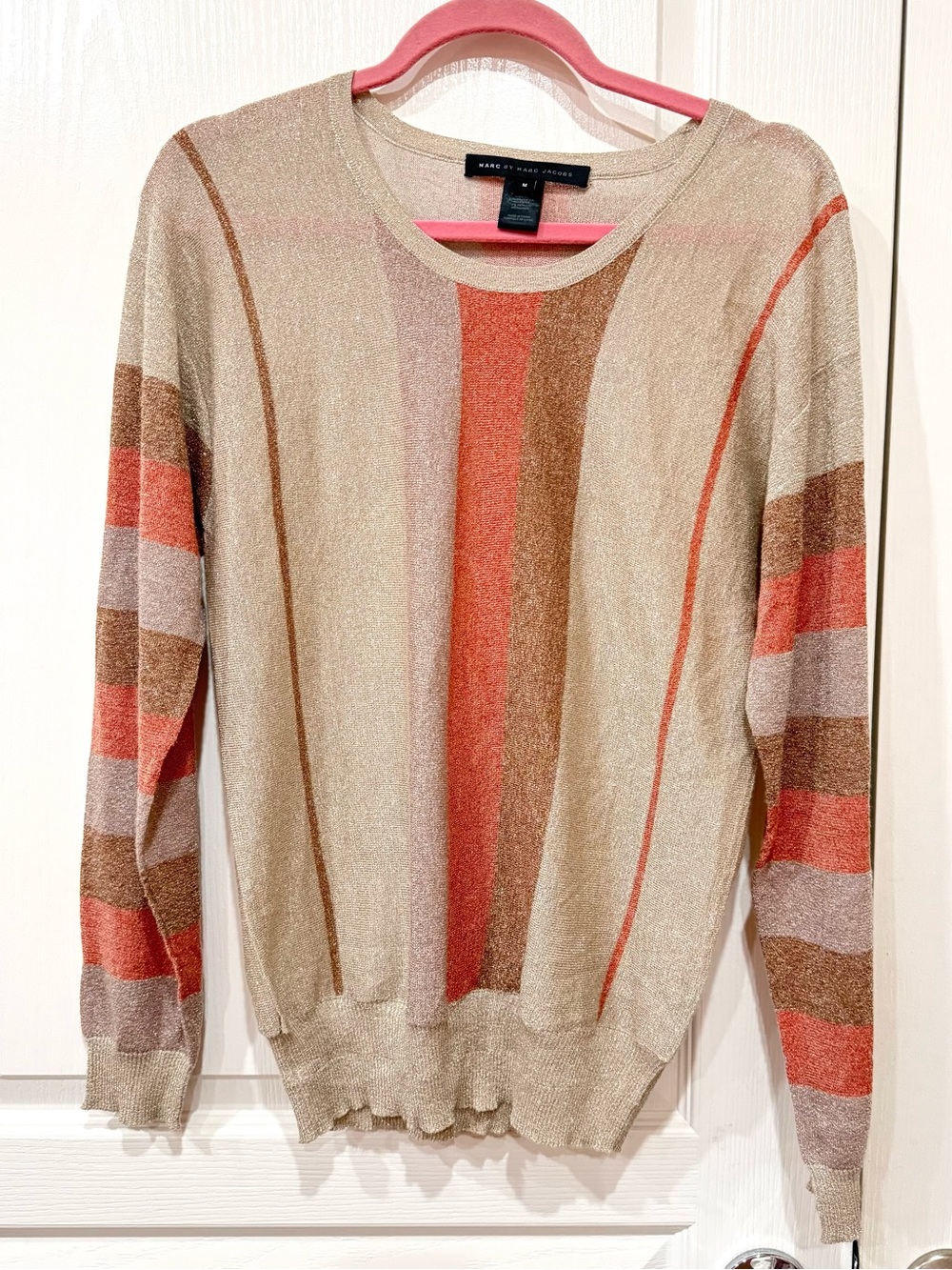 Marc by Marc Jacob’s Metallic Shimmery Stripe Sweater